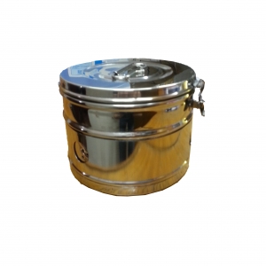 Caja cilidrica en acero inoxidable